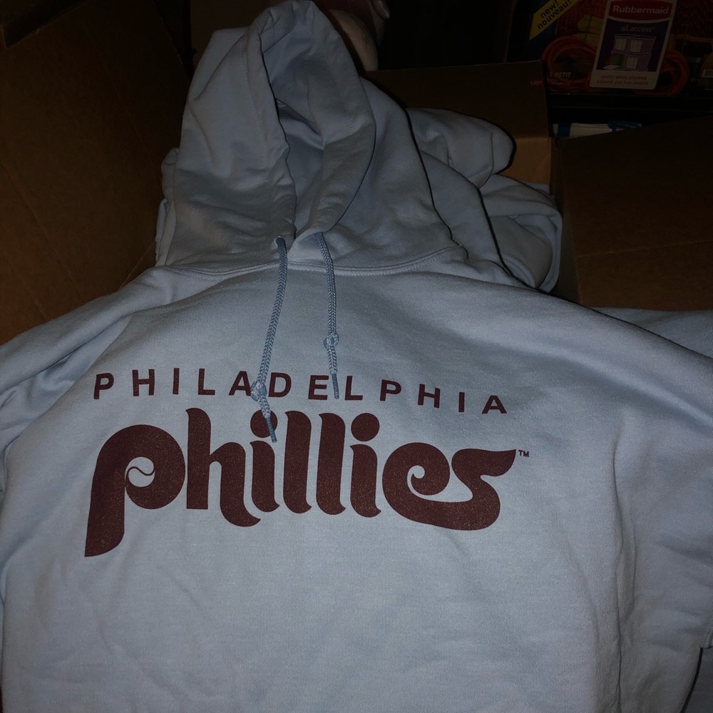 New Gildan Philadelphia Phillies Blue hoodie sz Sm